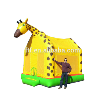 2016 New Hot Sale Lovely Yellow Sika Deer Modelling Inflatable Bouncer Air Jump Bed House